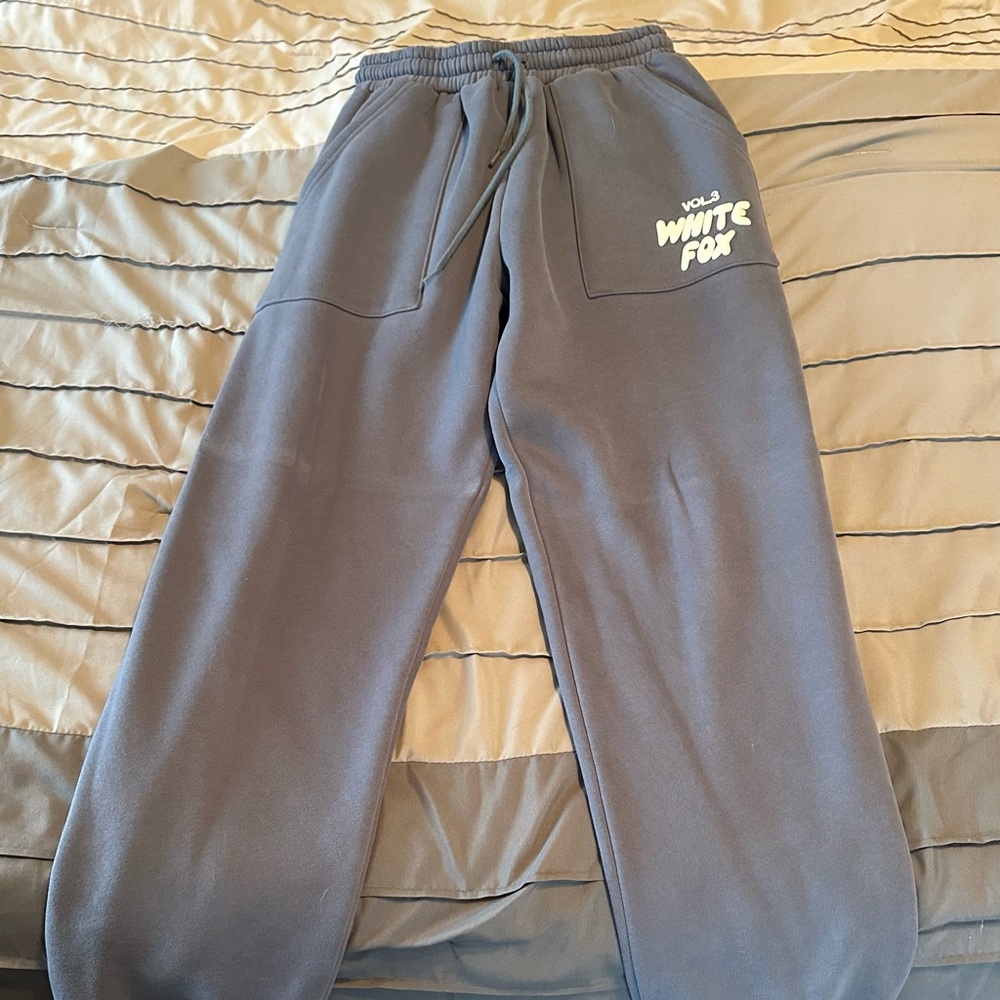 Grey White Fox Sweatpants